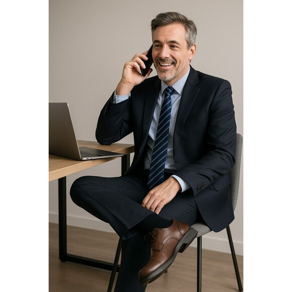 SAS Ambassador Men’s Brown Leather Comfort Oxford Shoes Size 12.5 W Made in USA - Picture 1 of 8